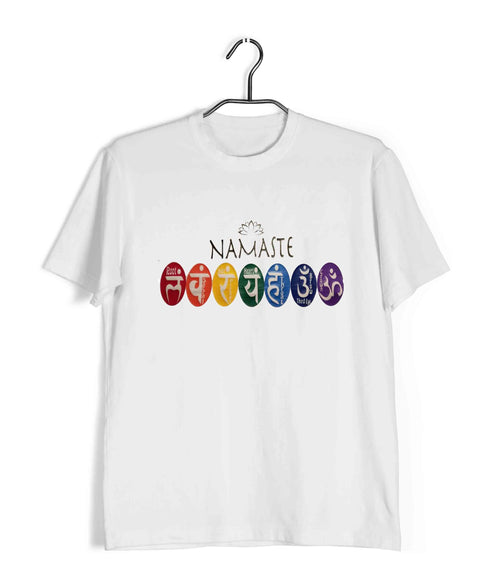 Yoga 7 Chakras Sports Fitness Casual Graphic Printed T-Shirt for Men